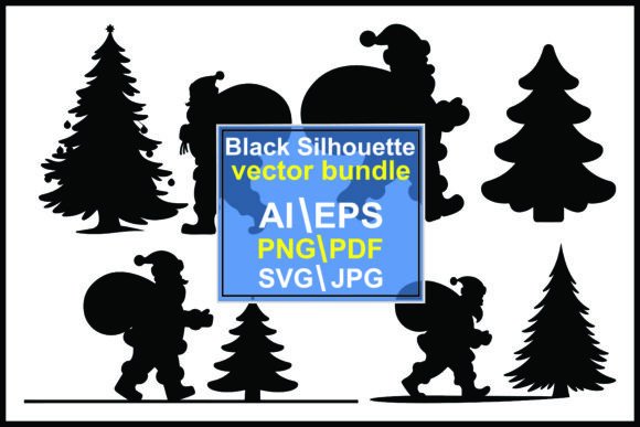 Black Santa Claus Carrying Bags: A Festive Graphic Asset