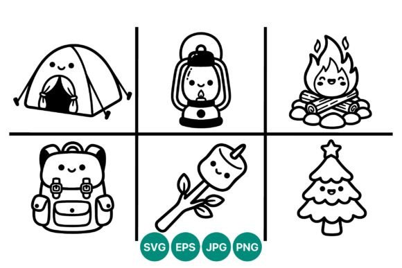 Charming Camping Graphics for Local Branding