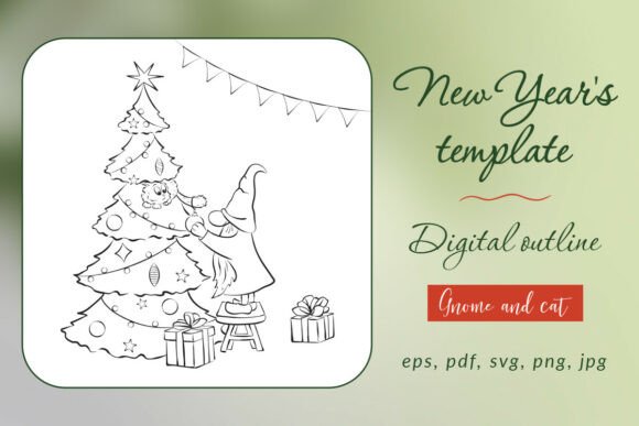 Charming New Year's Illustration for Creative Branding