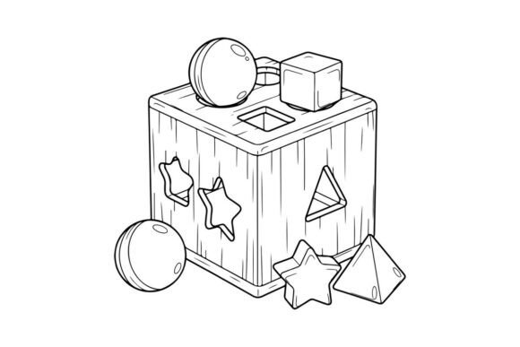 Christmas Gift Box with Stars: A Festive Graphics Illustration