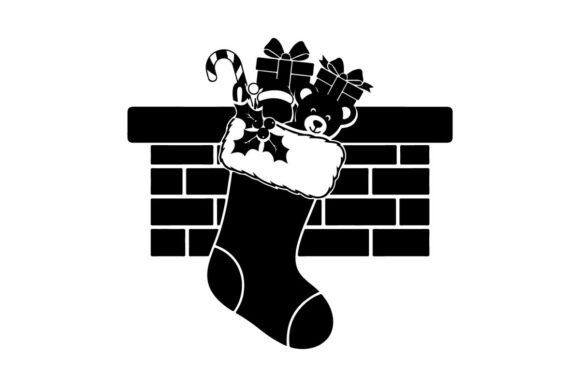 Christmas Stocking Silhouette: A Versatile Graphics Asset