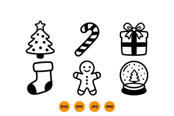 Cute Christmas SVG Icons: A Versatile Graphics Set for Holiday Branding