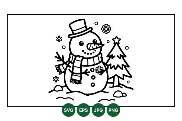 Cute Snowman Winter Clipart for Festive Branding
