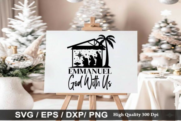 Emmanuel God with Us SVG: A Festive Graphic for Local Brands