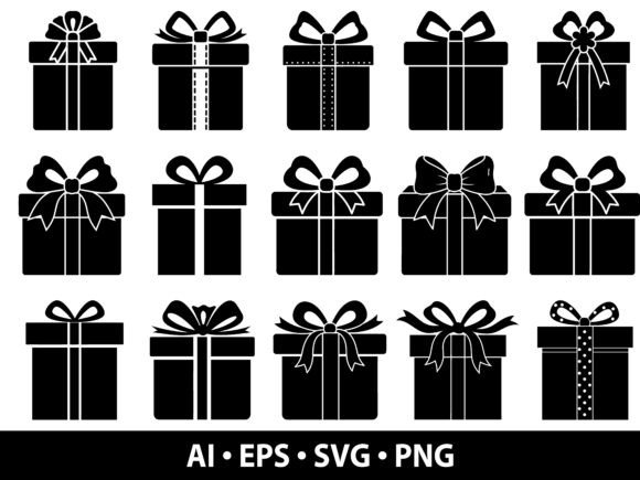Gift Box Vector SVG Bundle: Perfect for Festive Graphics