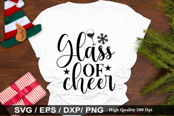 GLASS of CHEER SVG: A Versatile Graphic for Holiday Designs