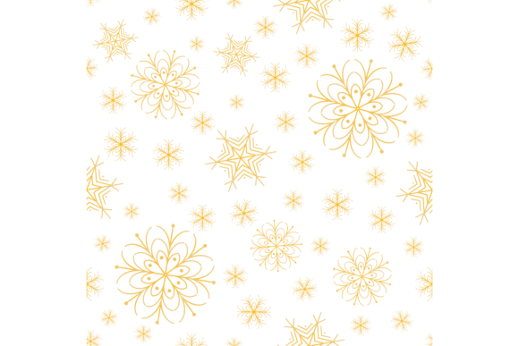 Golden Snowflake Pattern: A Versatile Graphic for Holiday Designs