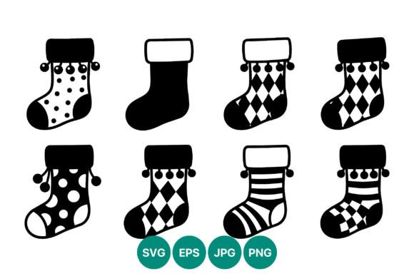Holiday Socks Vector Clipart: A Festive Graphics Set