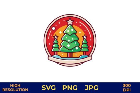 Holiday Trees in Snow Vector Design Review