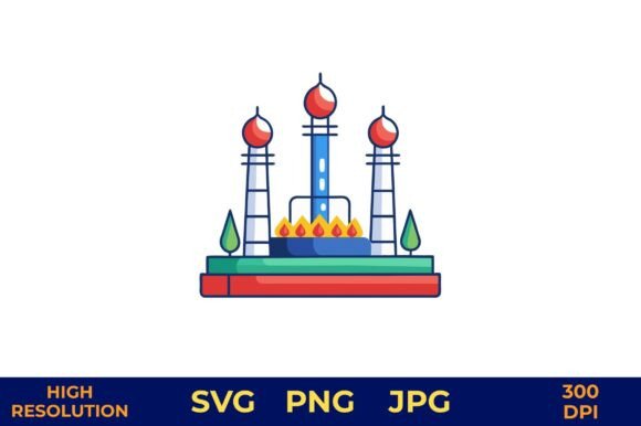 Oil Gas Field Derricks Vector: A Versatile Graphics Asset
