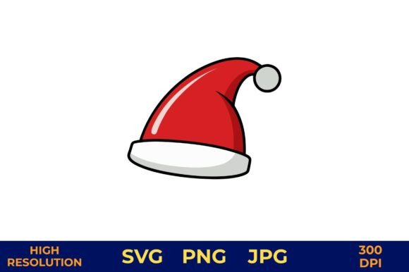 Red Santa Hat Vector for Festive Graphics & Illustrations