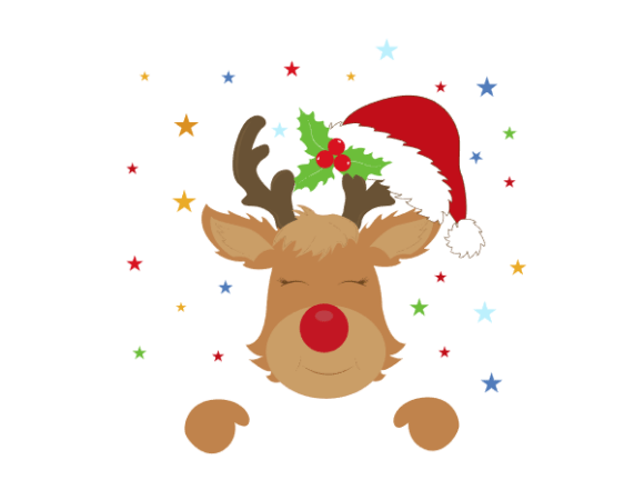 Reindeer in a Santa Hat: A Festive Graphics Asset