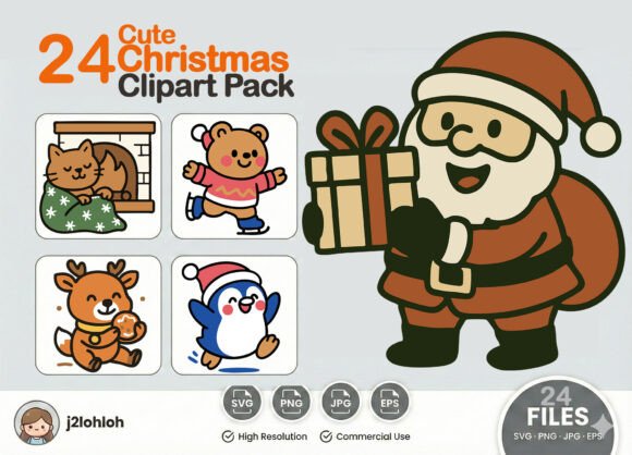 Review of Cute Christmas Set 02 24 SVG PNG EPS