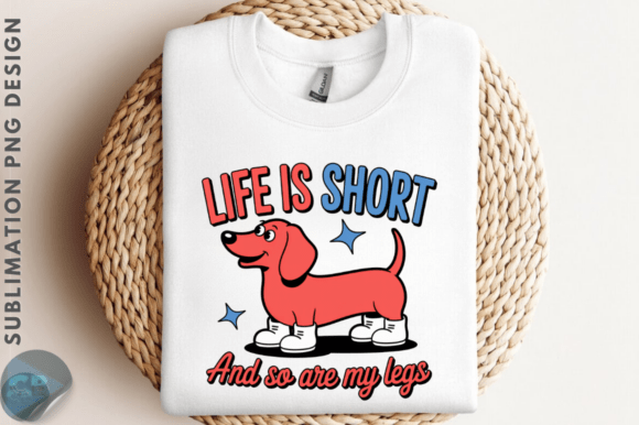 Reviewing Dachshund Life is Short Quote PNG Design