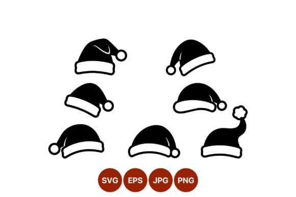 Santa Claus Hats Silhouette Vector: A Must for Graphics and Illustrations