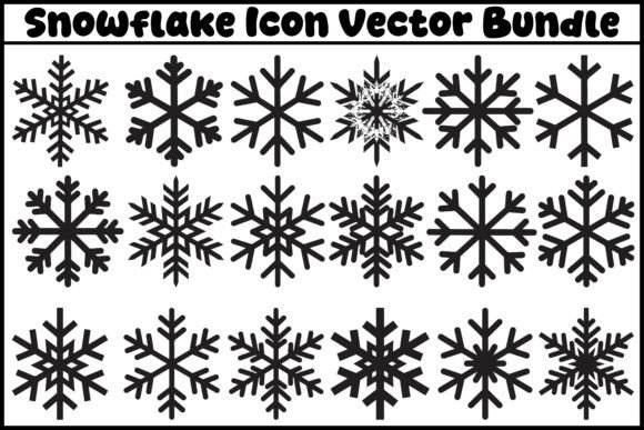 ❄️ Snowflake Icon Vector Bundle: A Modern Graphics Essential