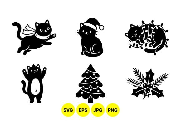 Winter Cat Holiday SVG Designs: Perfect for Creative Graphics